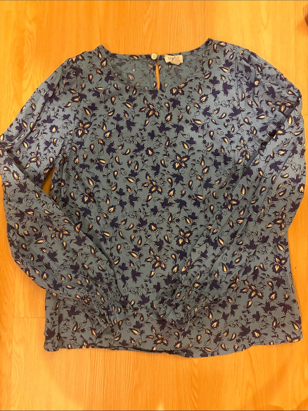 JCrew Factory blue floral blouse size M.  EUC